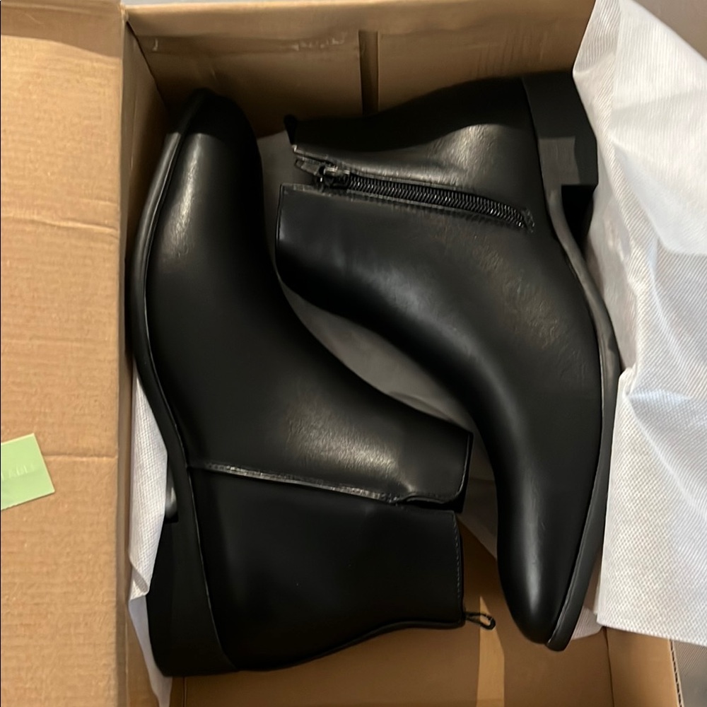 Men's Black Leather Ankle Boots